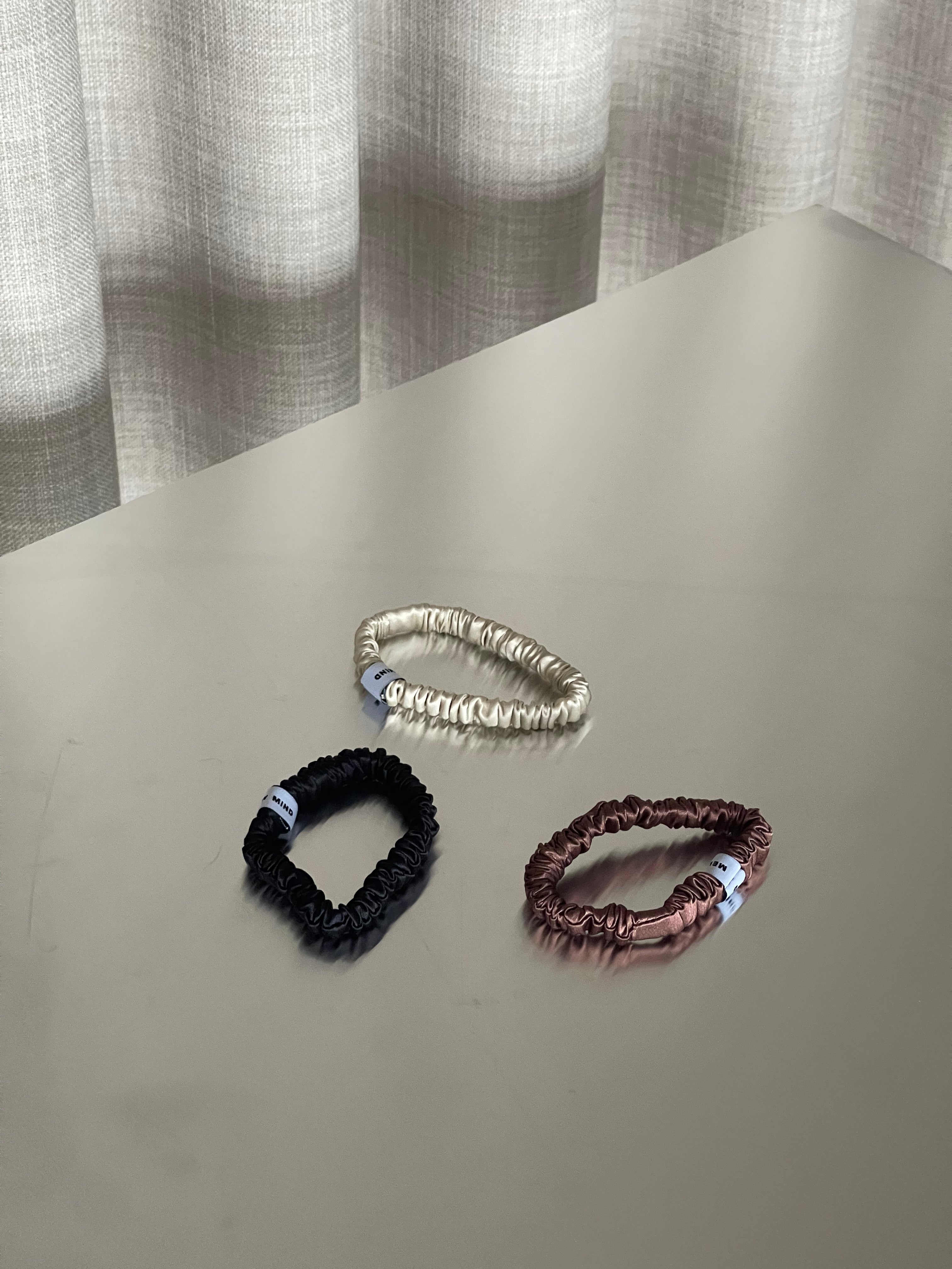 3-Pak Silke Scrunchies/Winter Mix